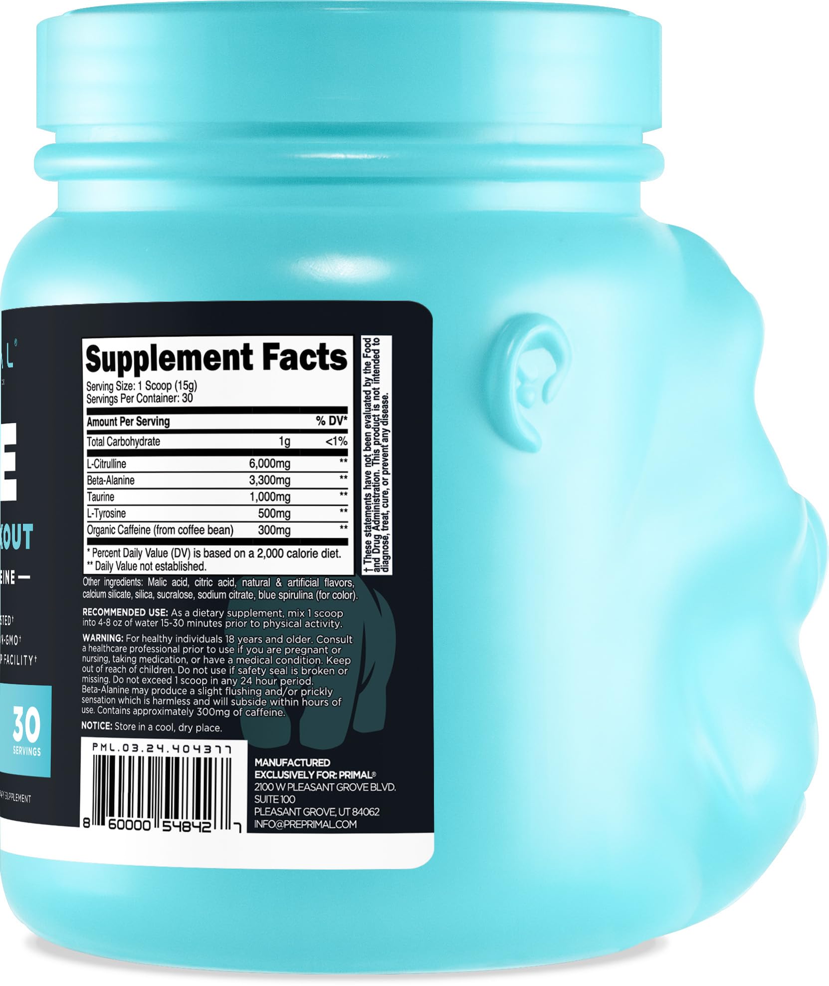 Gobelet pr primal Pre-Workout montrant le mélange prêt à boire.