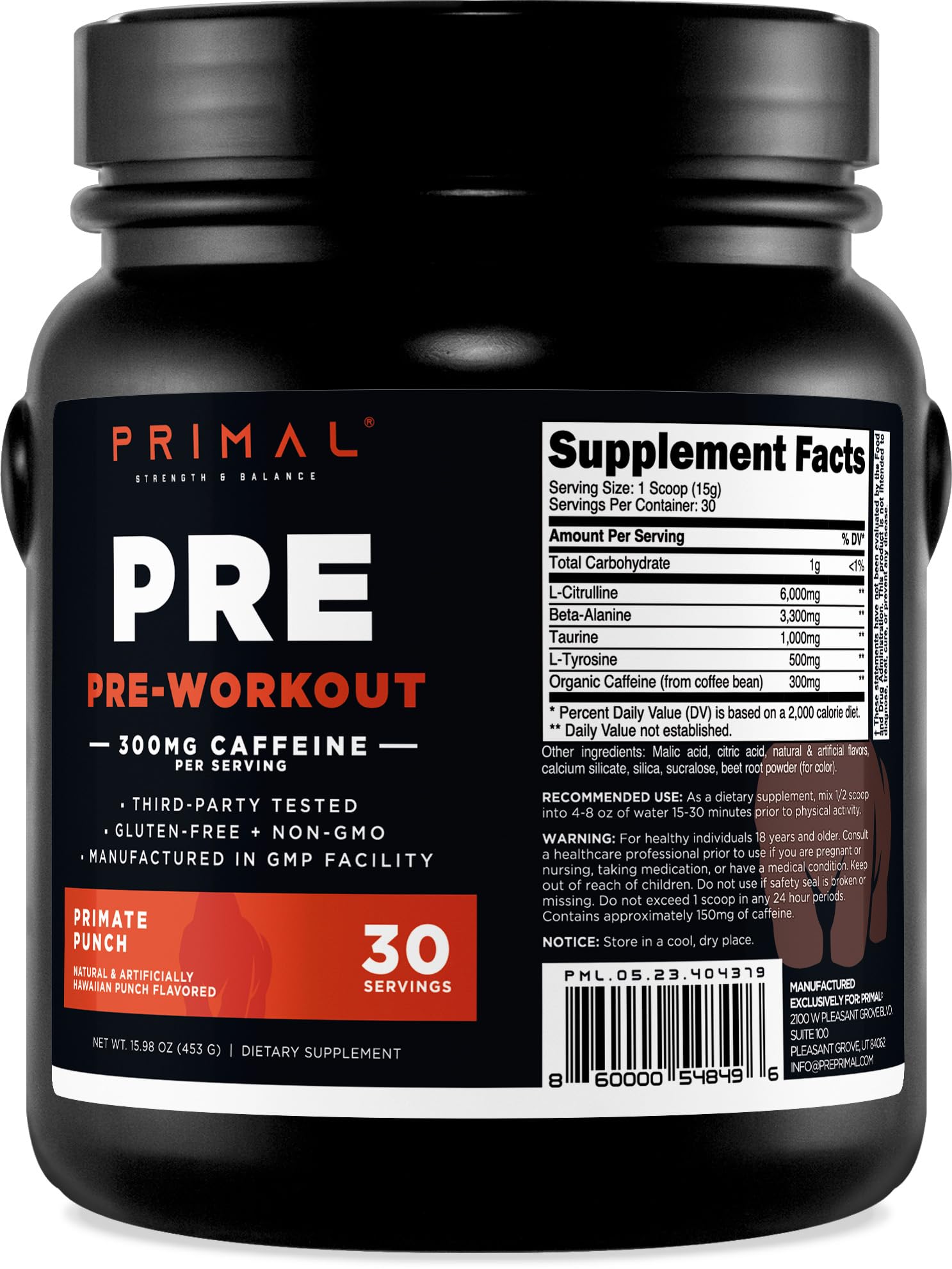 Primal Primate Punch – bouteille prête à l’emploi pour booster l’énergie pendant l’entraînement