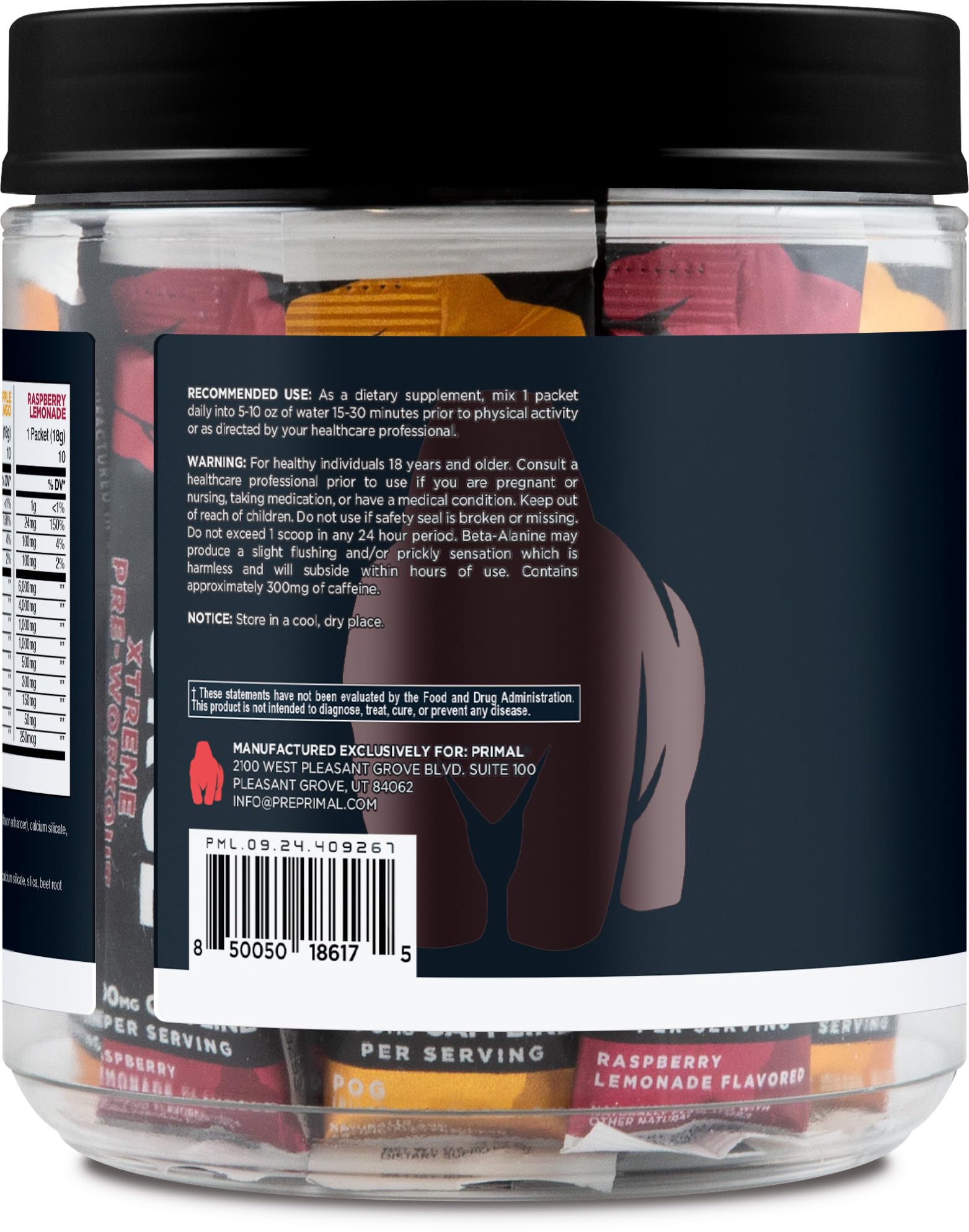 Sachets-doseurs Framboise Citronnade Primal Purgextreme pour performance et goût