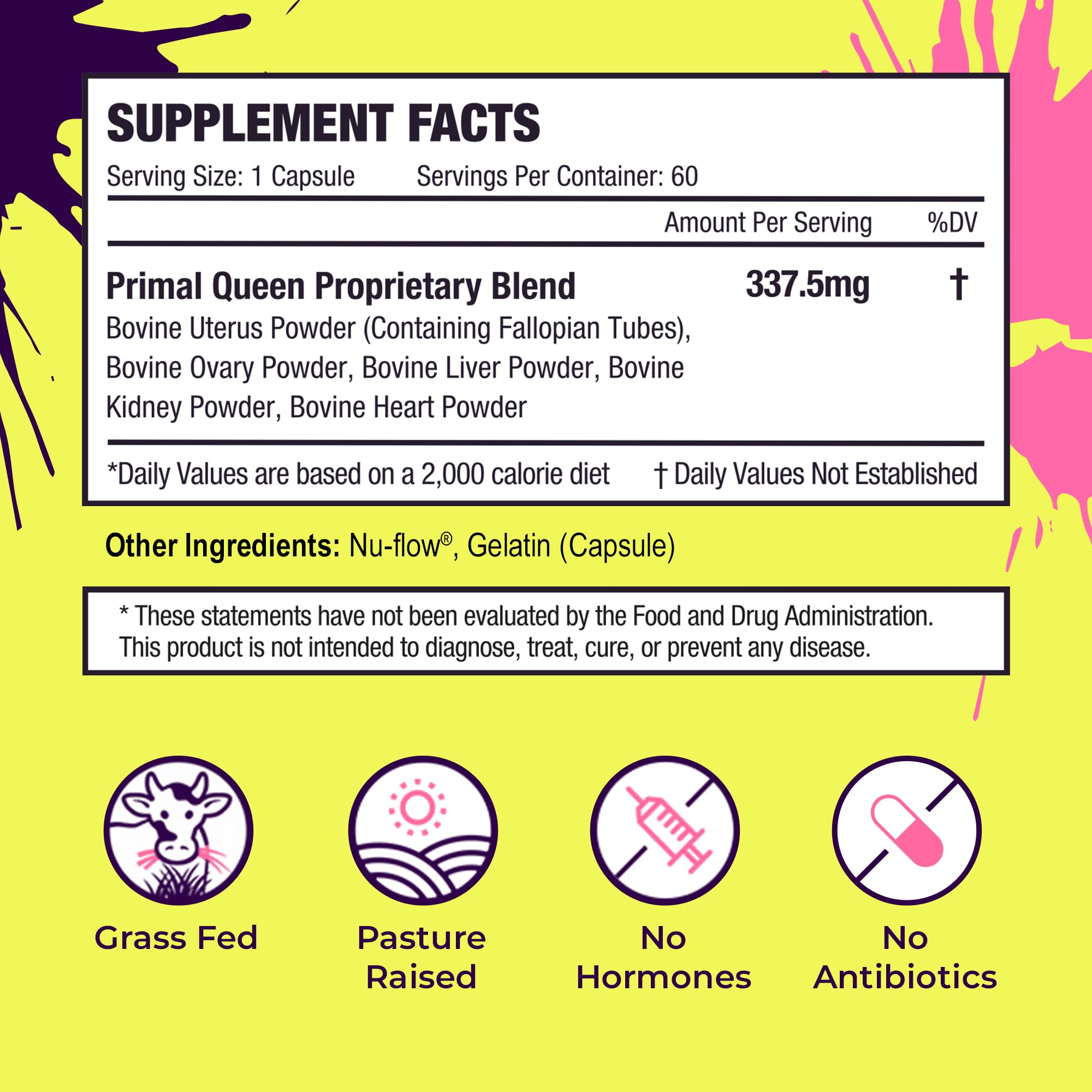 Cœur et organes de bœuf lyophilisés dans Primal Queen