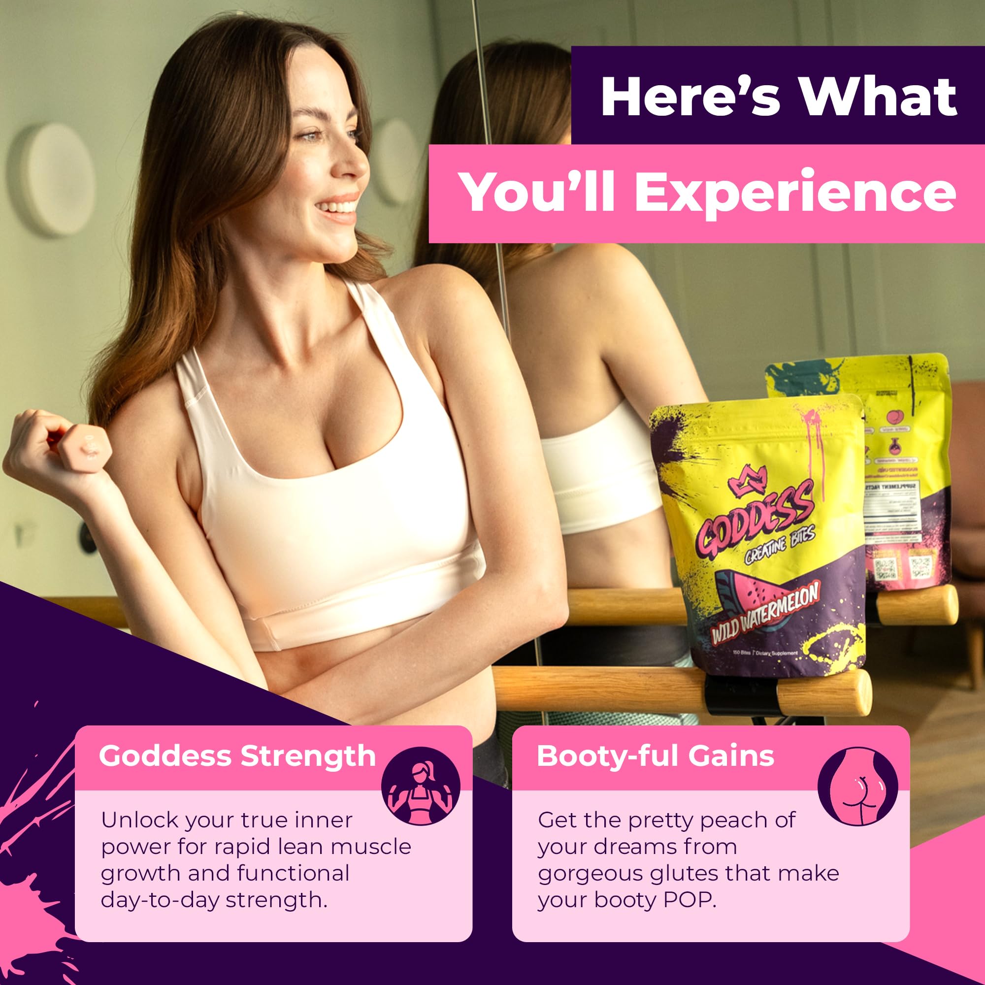 Gomme en main, Primal Queen Goddess Creatine Gummies promettent récupération et force potentielles.