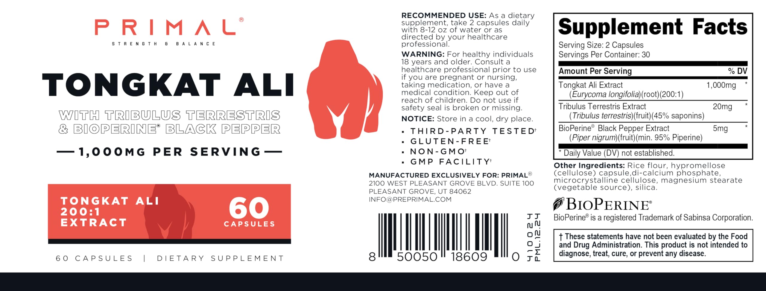 Usage en mobilité: capsules Primal Tongkat Ali à emporter