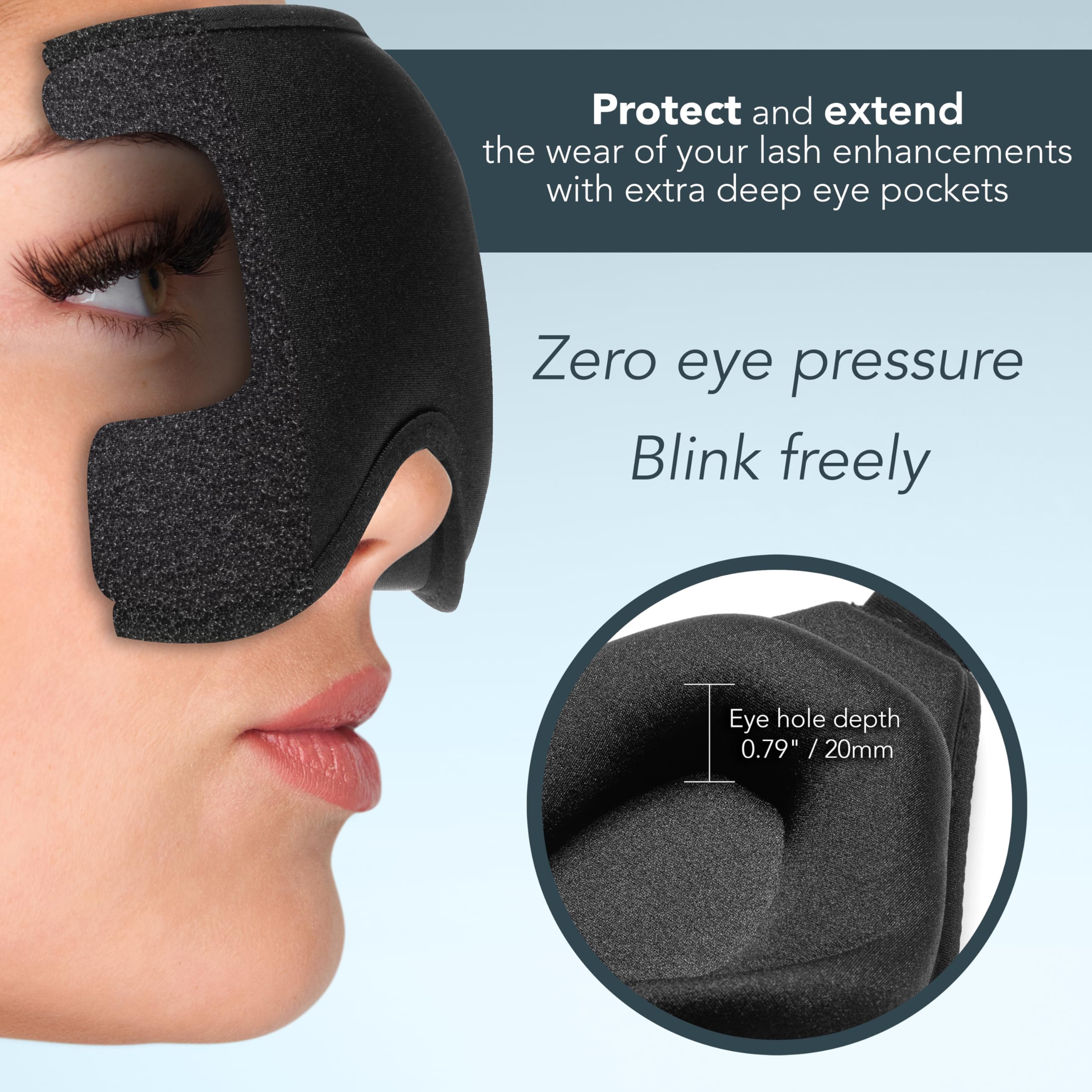 Primalea masque yeux soie glace offre une sensation froide et respirante.