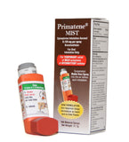 Primatene Mist inhalateur en main, usage rapide lors d'une poussée légère d'asthme.