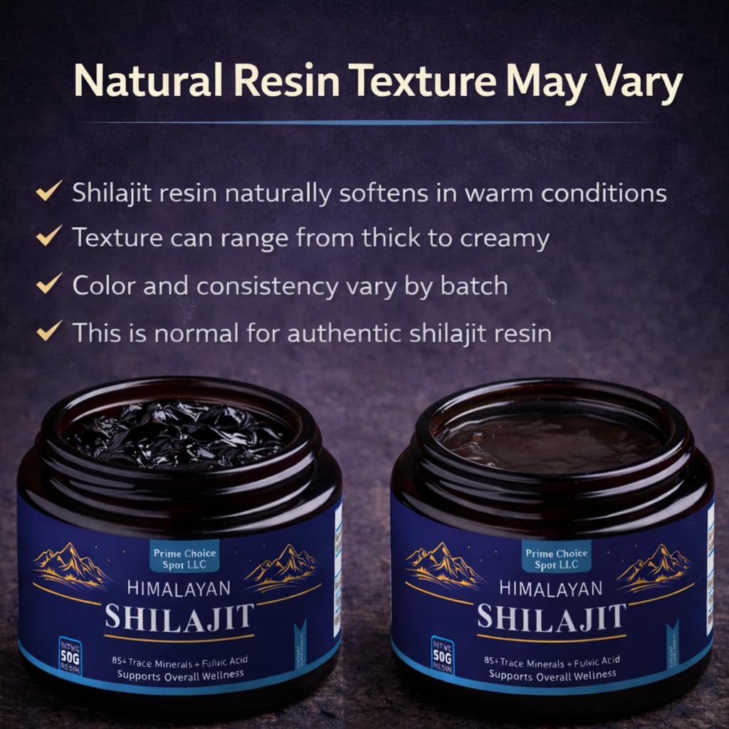 Prime Choice Spot morceaux de résine Shilajit affichant texture authentique.