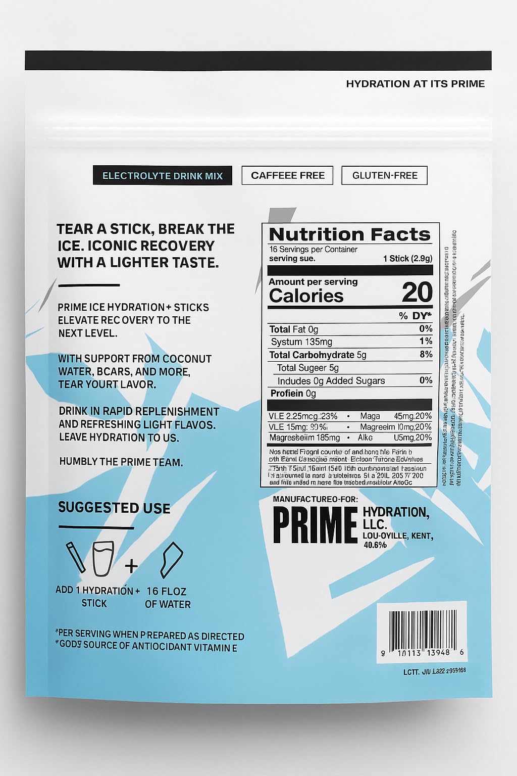 PRIME HYDRATION Sticks, préparation rapide pour hydratation nomade et sans sucre