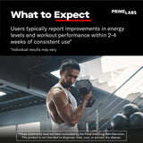 Prime Labs Prime Test – capsules énergie homme près de l’entraînement.