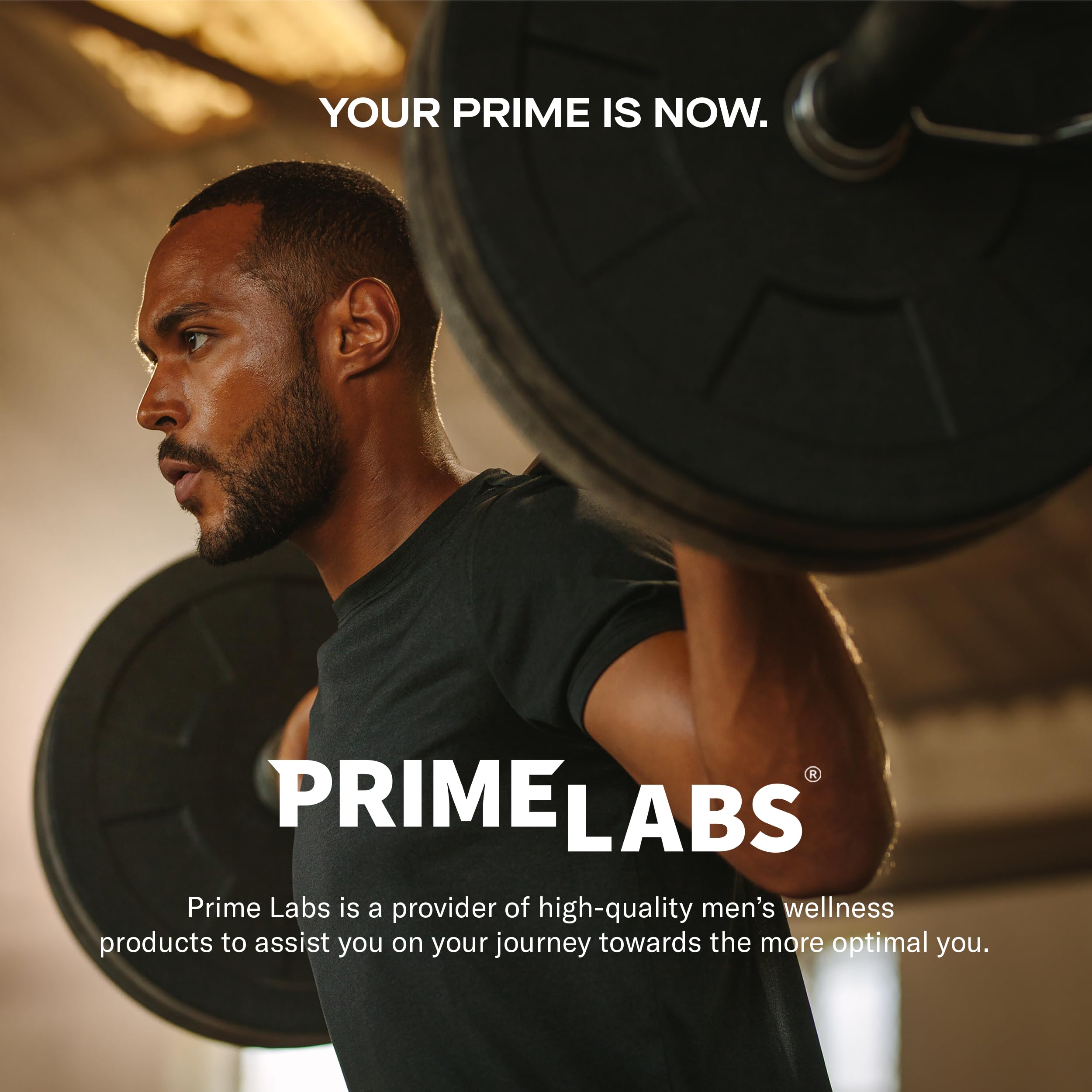 Prime Labs gros plan sur l’emballage, garantie d’une formulation moderne