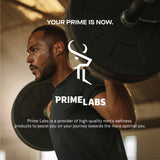 Prime Labs Prime Test – prise quotidienne avec un grand verre d'eau.