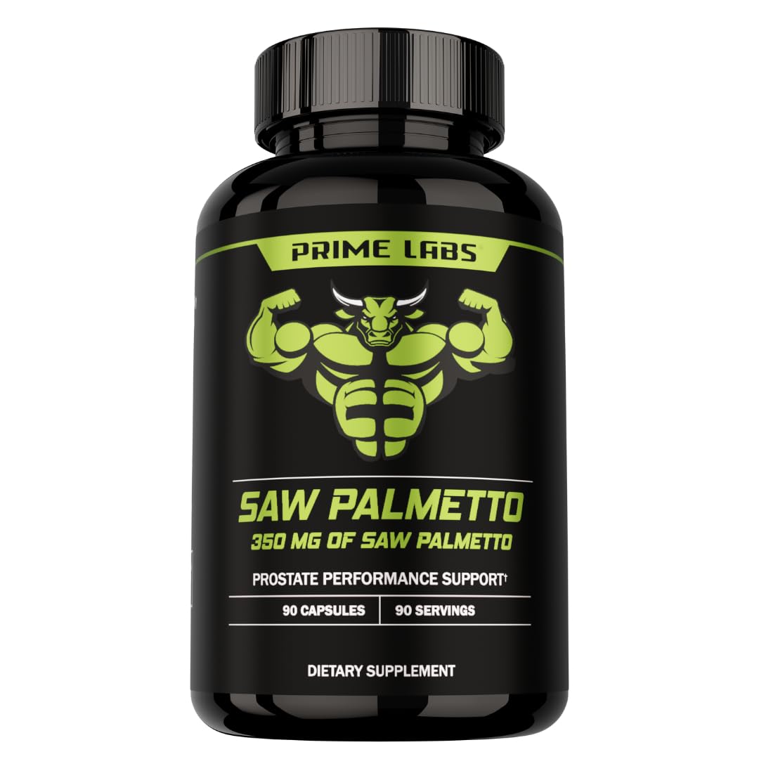 Prime Labs Saw Palmetto, bouteille: soutien potentiel de la santé urinaire au quotidien.