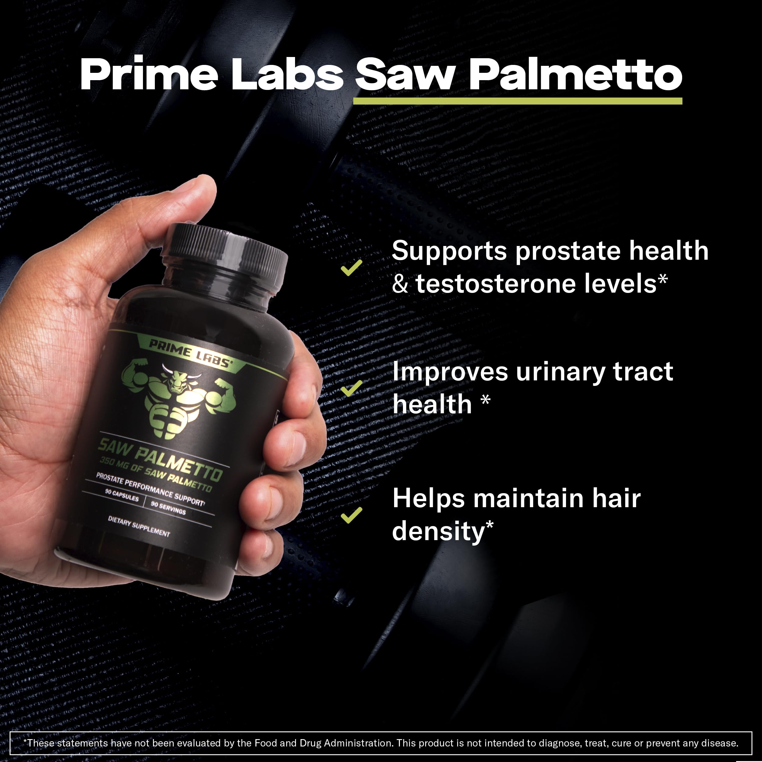 Prime Labs Saw Palmetto, gélules: format pratique pour l'utilisation quotidienne.