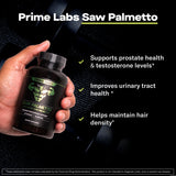 Prime Labs Saw Palmetto, gélules: format pratique pour l'utilisation quotidienne.