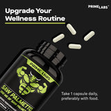 Prime Labs Saw Palmetto, soutien potentiel de la fonction prostatique et du confort urinaire.