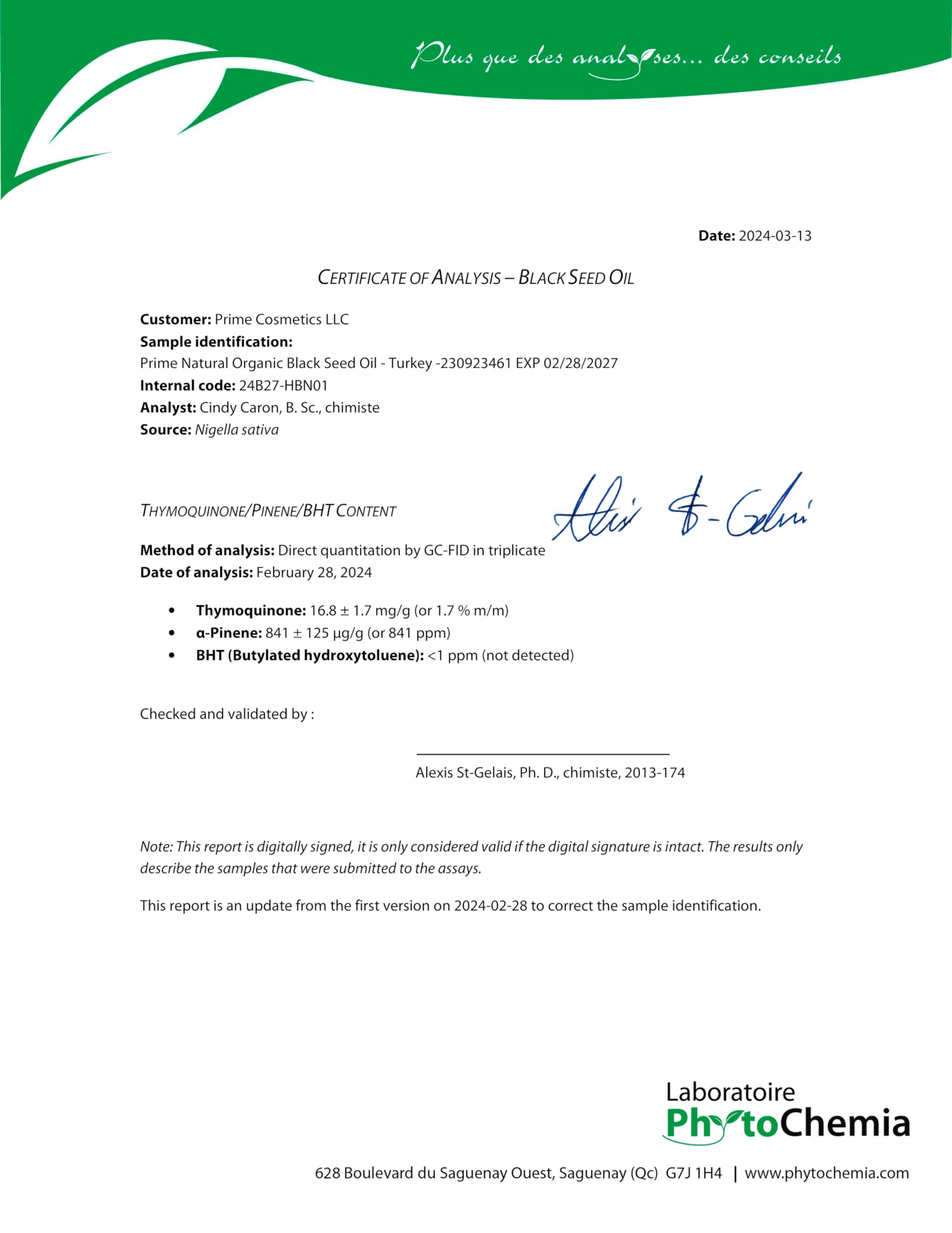 PRIME NATURAL utilisation intérieure quotidienne – prise par cuillère à café
