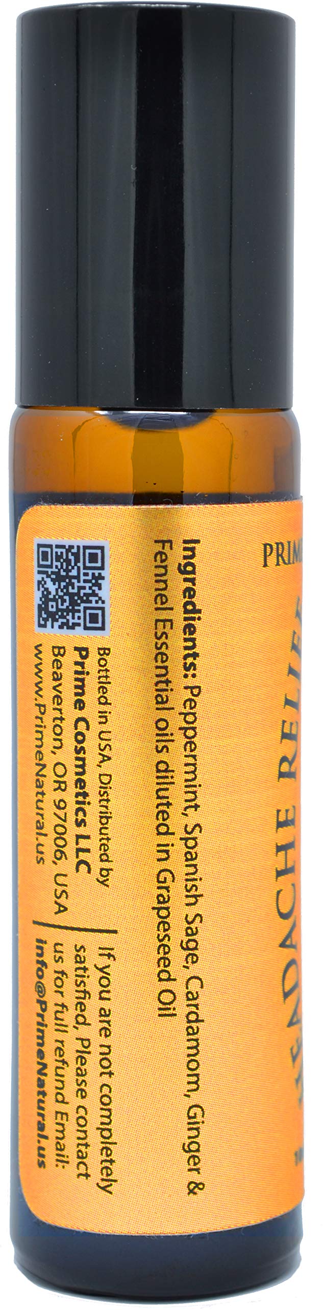 PRIME NATURAL Bouteille ambrée de 10 ml, pratique et portable.