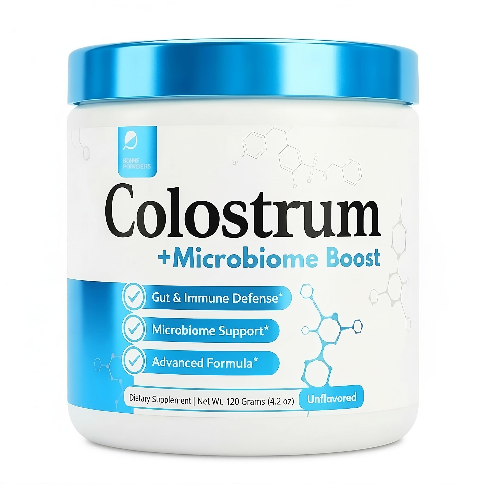 Prime Powders Colostrum bovin en pâturage, source naturelle et pure.