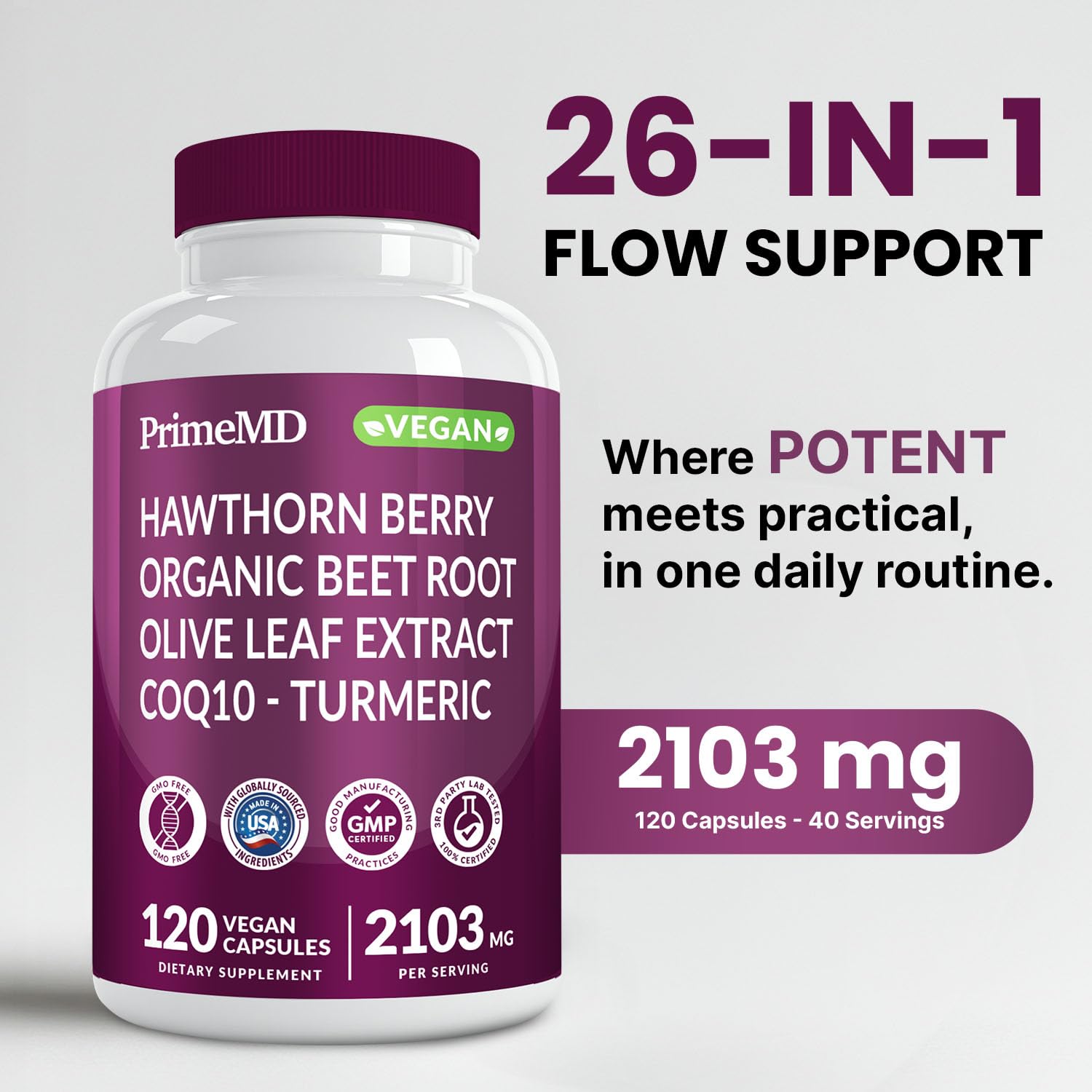 PrimeMD 26-en-1 : capsules visibles, faciles à intégrer dans la routine.