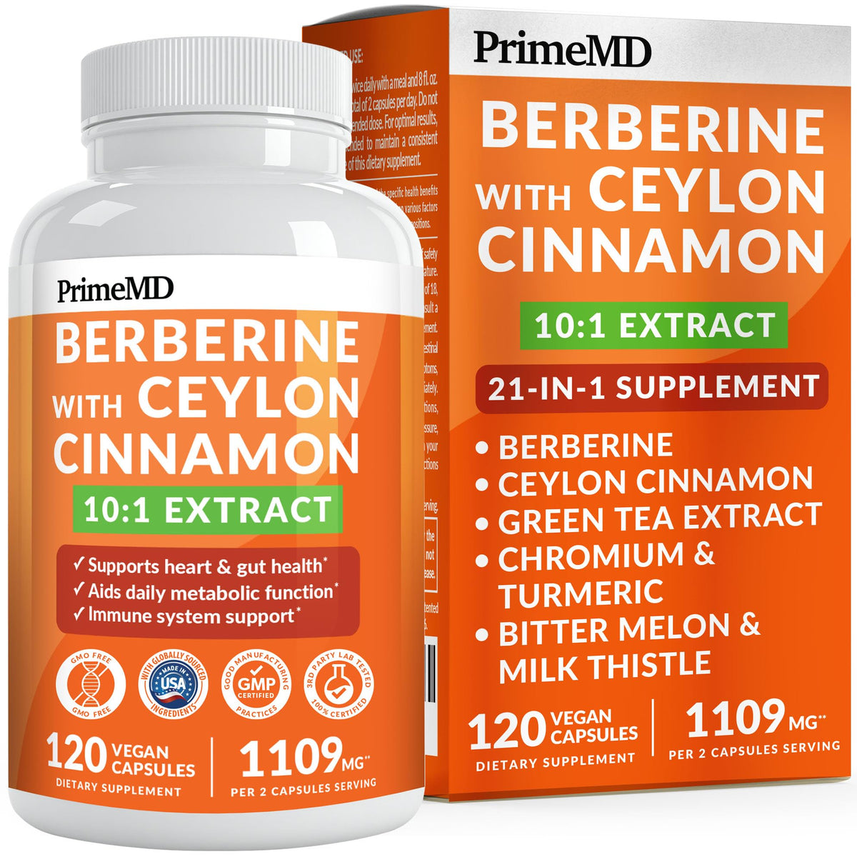 PrimeMD Berberine 21-en-1 boité: aperçu du complément pour énergie potentielle et routine