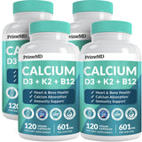 PrimeMD Calcium D3 K2 en bouteille, soutien potentiel pour la santé générale.