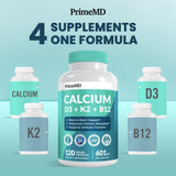 PrimeMD Calcium D3 K2 gélules, format végétalien pratique.