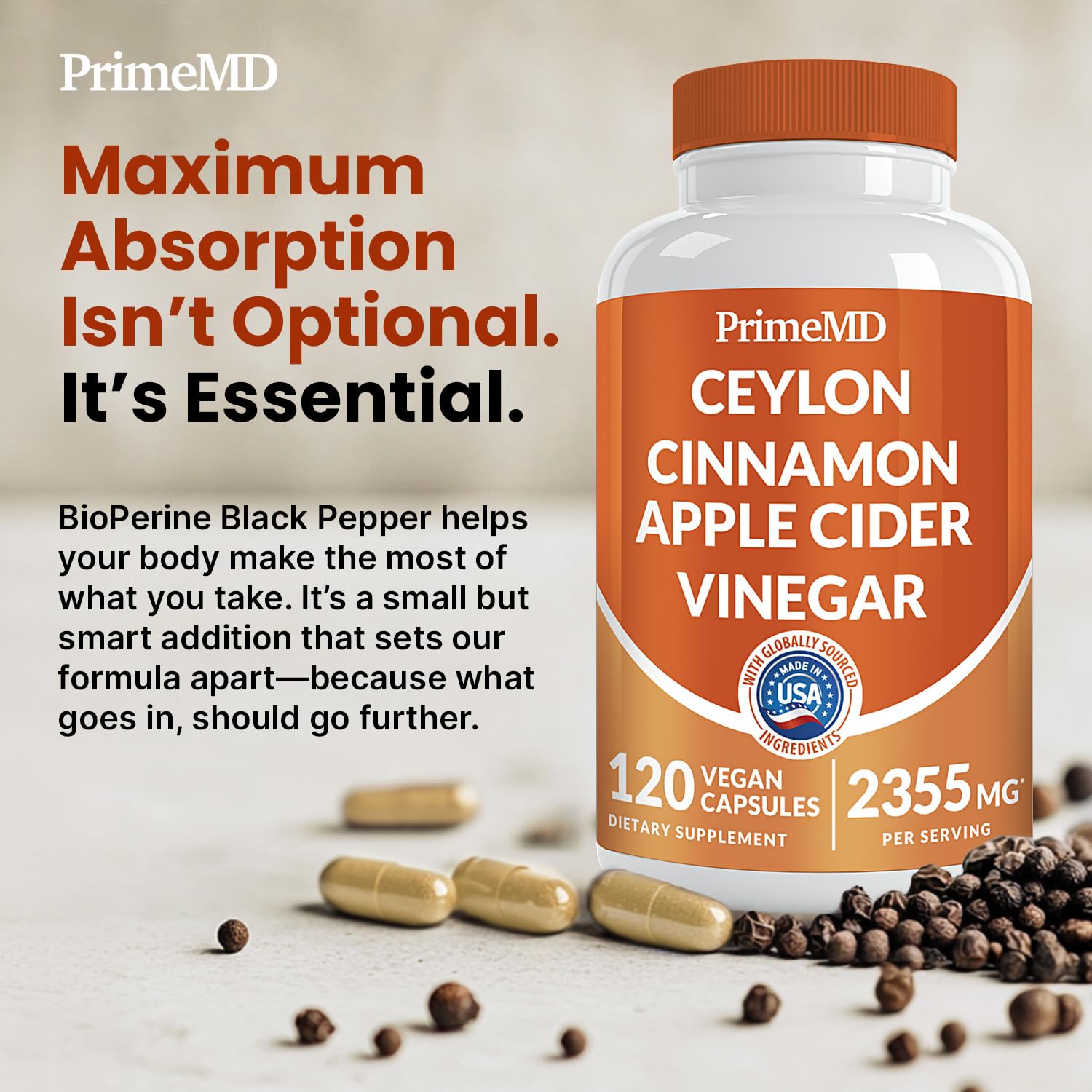 PrimeMD Formulation Bioperine pour meilleure absorption