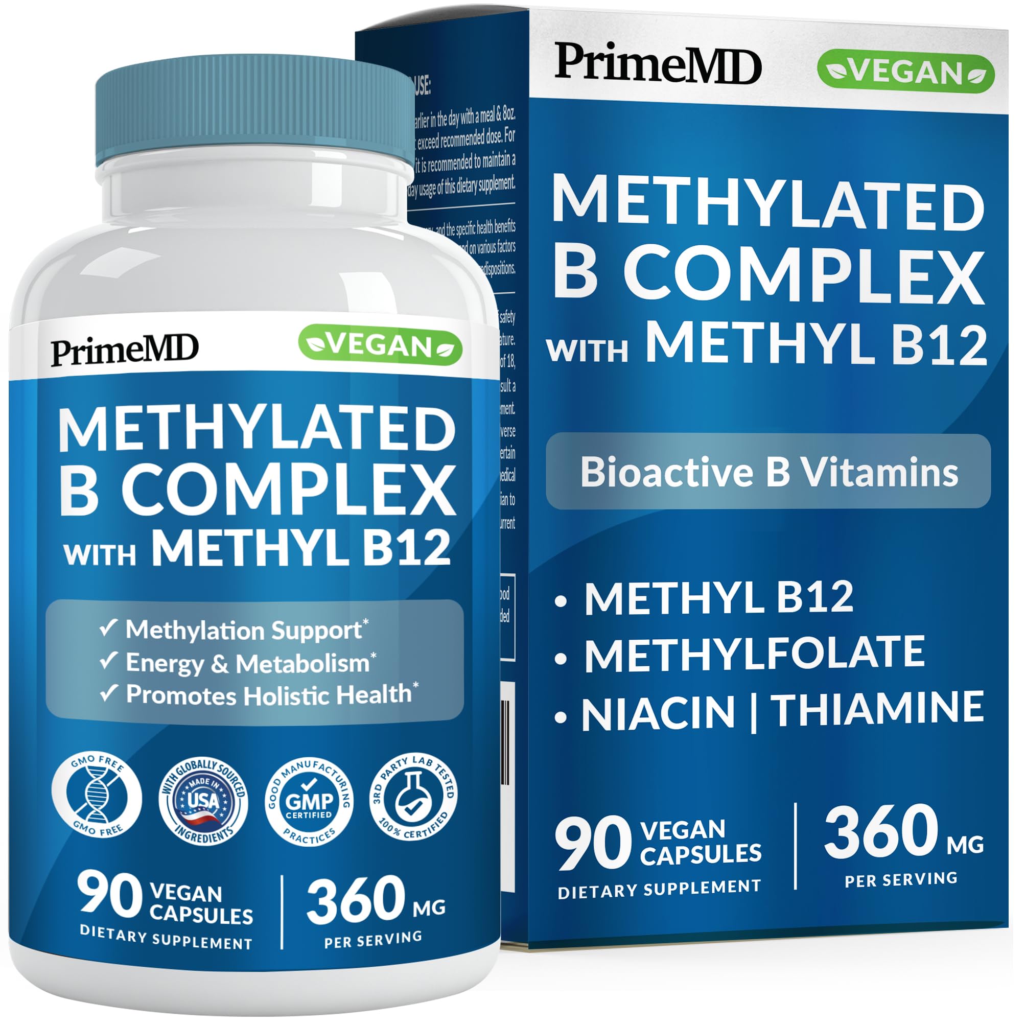 PrimeMD Complexe B Méthylé – capsule énergie matinale pour la vitalité.