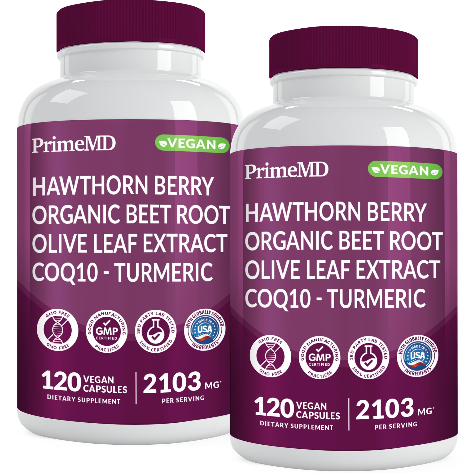PrimeMD Nitrique 26-en-1 : flacon avec capsules, soutien potentiel du flux sanguin et énergie.
