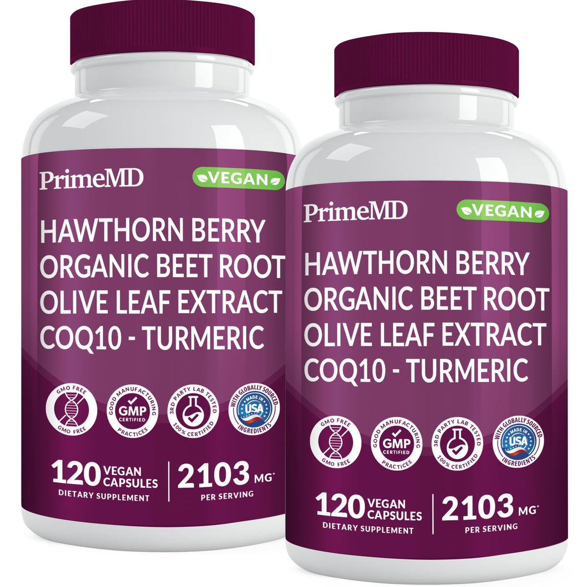 PrimeMD Nitrique 26-en-1 : flacon avec capsules, soutien potentiel du flux sanguin et énergie.