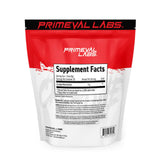 Primeval Labs créatine poudre, doseur inclus, prêt à mesurer pour un mélange rapide.