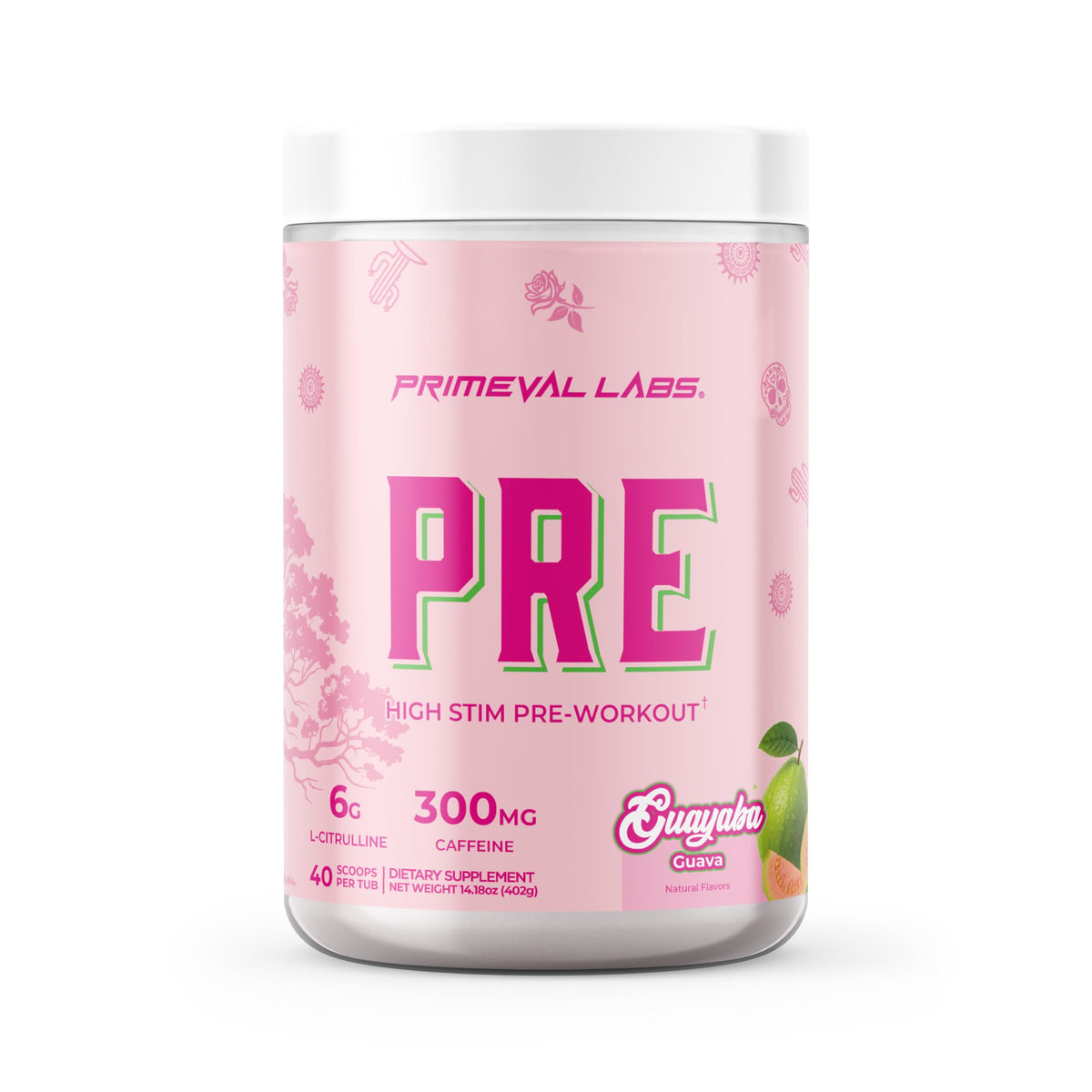 Primeval Labs PRE pot, énergie durable et concentration pour l'entraînement.