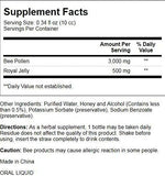 Étiquette sans alcool sur Prince Of Peace gelée royale avec pollen.