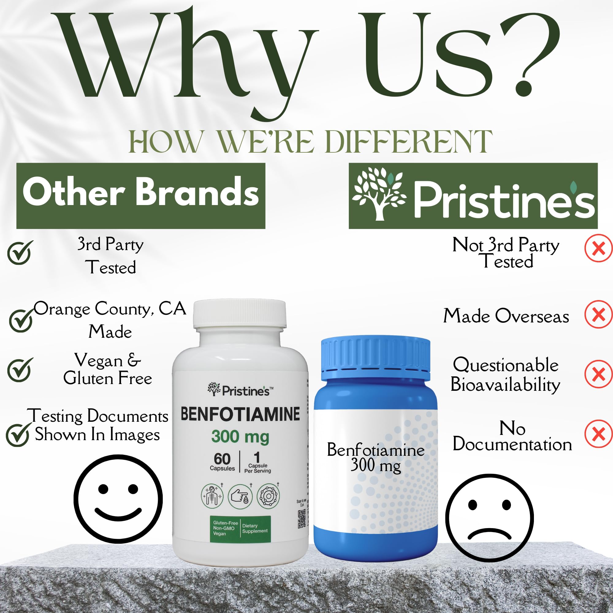 PRISTINE'S Benfotiamine — dosage quotidien, routine santé simplifiée.