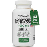 PRISTINE'S Cordyceps Capsules, flacon de capsules, énergie naturelle potentielle