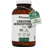 PRISTINE'S créatine monohydrate capsules: dosage 3000 mg pour soutenir l'endurance
