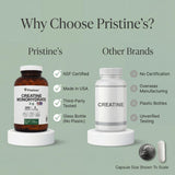 PRISTINE'S créatine monohydrate capsules: complément possible pour la santé et le bien-être