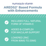 Ingrédients zinc et vitamine E naturelle dans PRN nūmaqula
