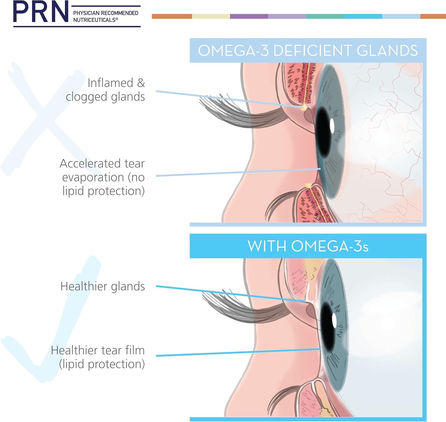 PRN Oméga-3 Gummy – tableau nutritionnel avec EPA et DHA élevés.