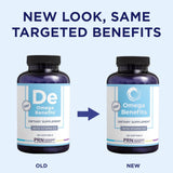 Capsules PRN Omega3 en gros plan, absorption rapide et goût neutre.
