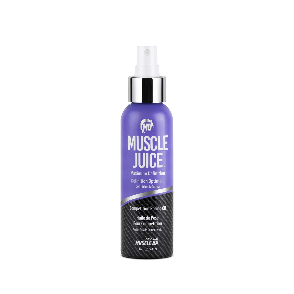Pro Tan Muscle Juice, bouteille définition maximale, révèle le relief musculaire.