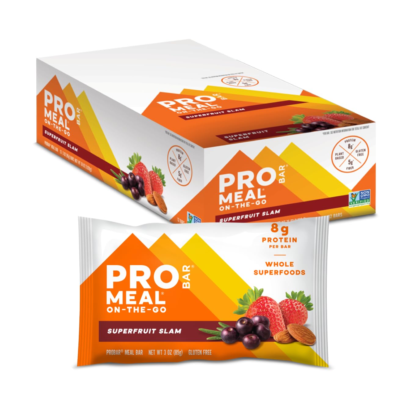 PROBAR MEAL Bar Superfruit Slam dans son emballage pratique pour emporter.