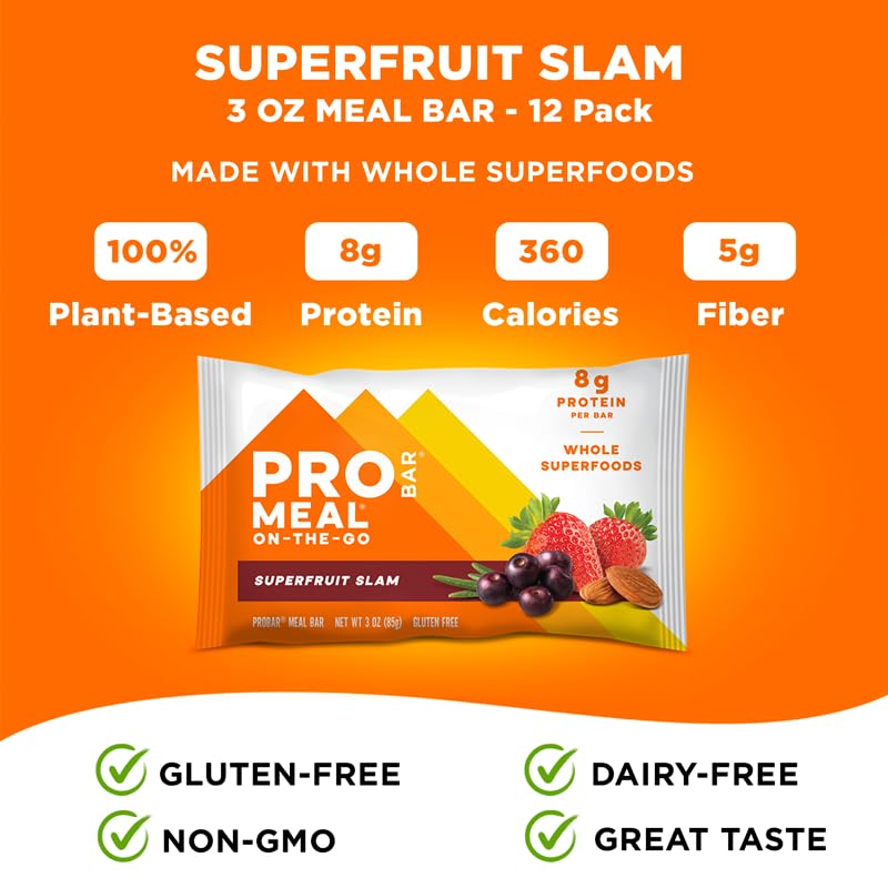 PROBAR MEAL Bar Superfruit Slam idéale pour énergie en déplacement.