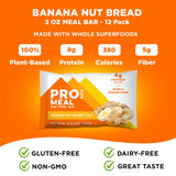 Barre PROBAR Banane-Noix-Pain sans gluten, pratique en déplacement.