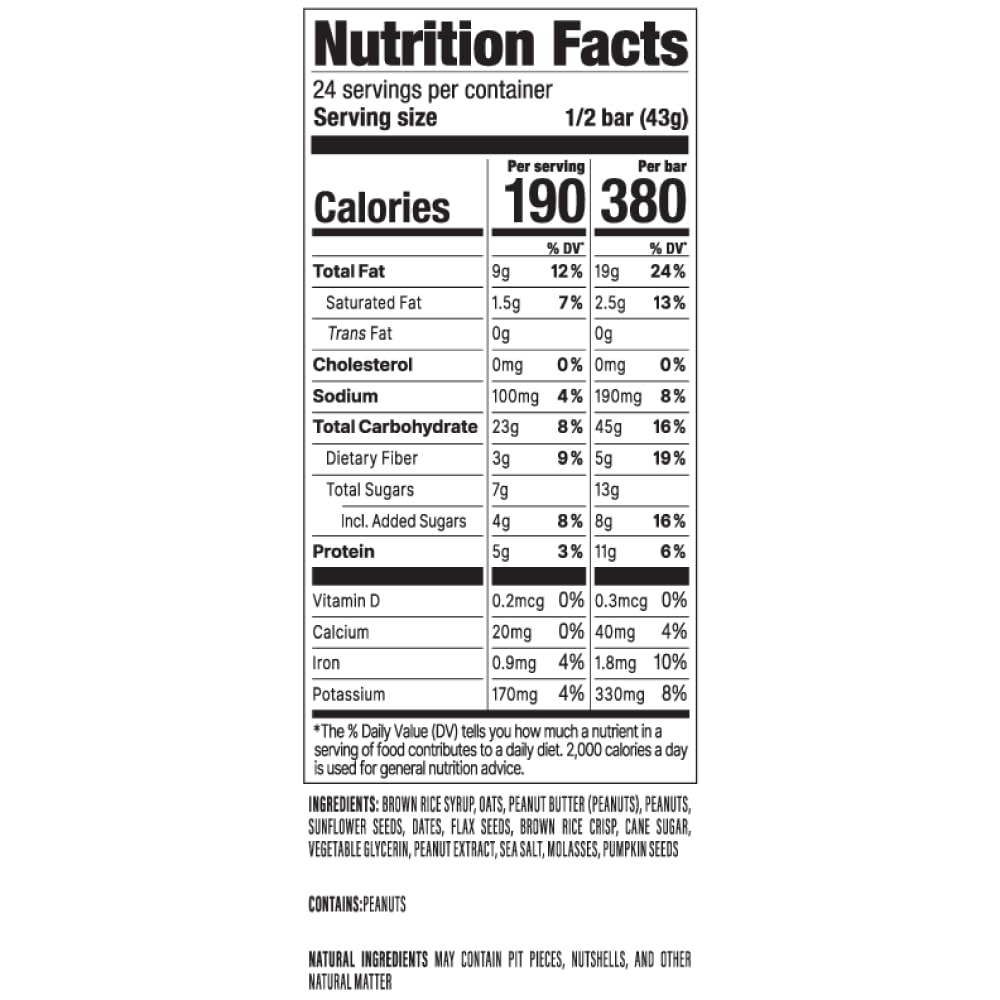 PROBAR barres aux ingrédients entiers, naturelle et satiété pratique.