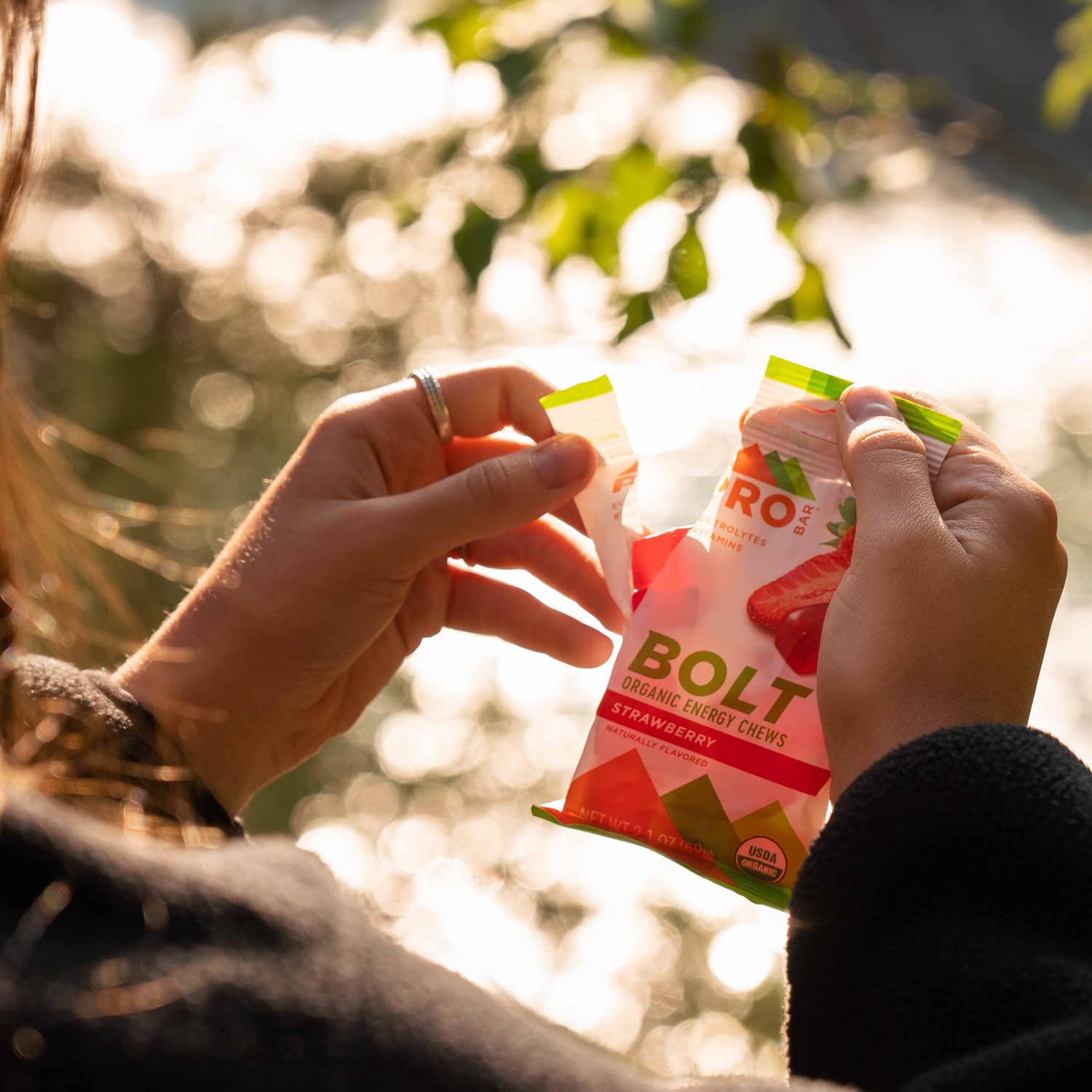PROBAR Bolt étiquette biologique et sans gluten.