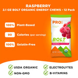 PROBAR BOLT friandises framboise flacon fermé, source de vitamines et énergie naturelle