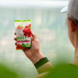 PROBAR BOLT friandises framboise paquet ouvert, dégustation rapide après l'effort
