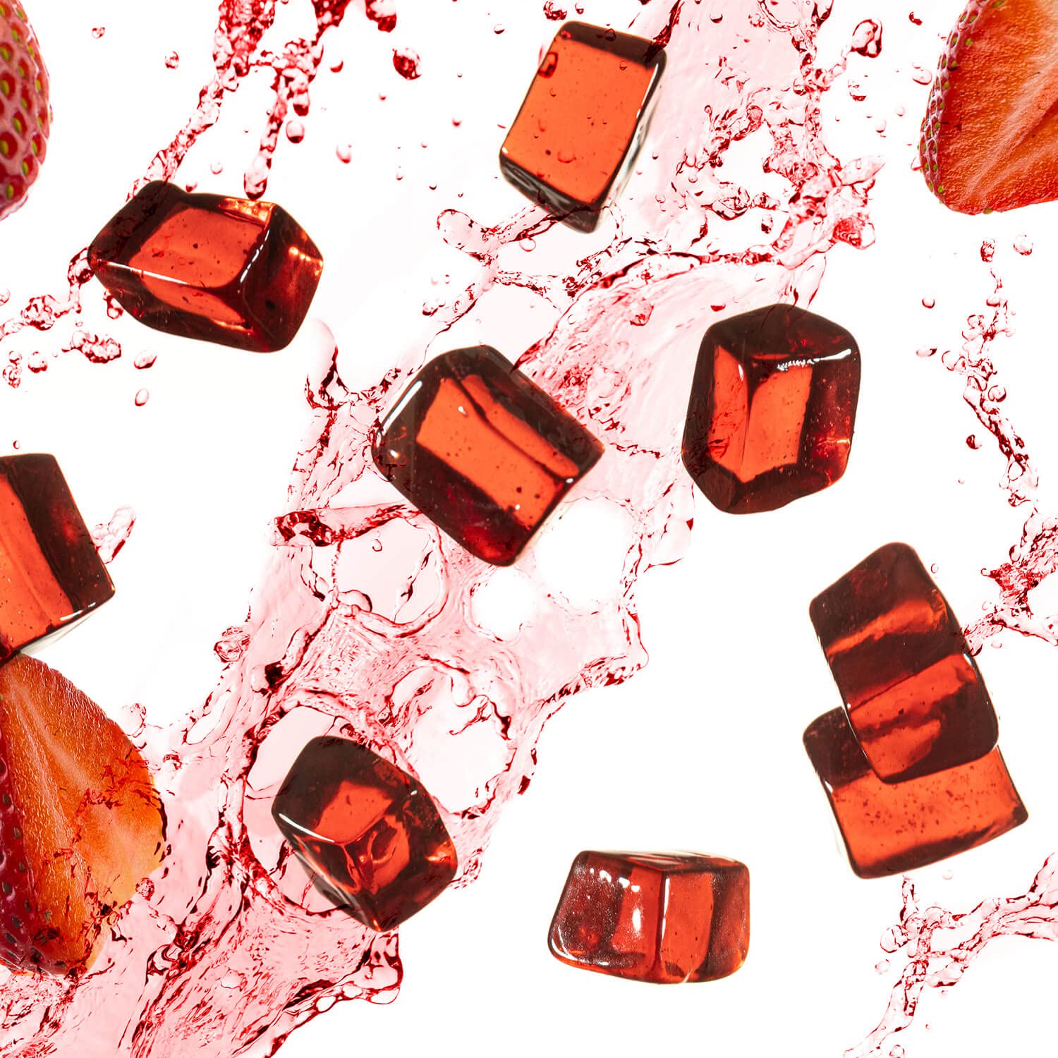 Sachet ouvert PROBAR Bolt fraise montre la texture douce et portable.