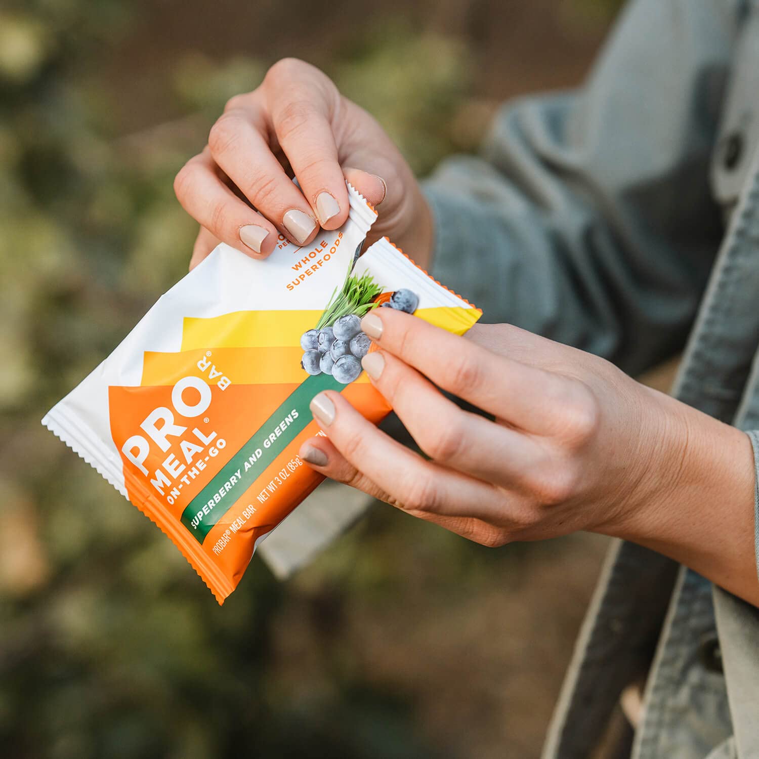 Bar PROBAR MEAL, 8 g de protéines végétales, support d'activités.