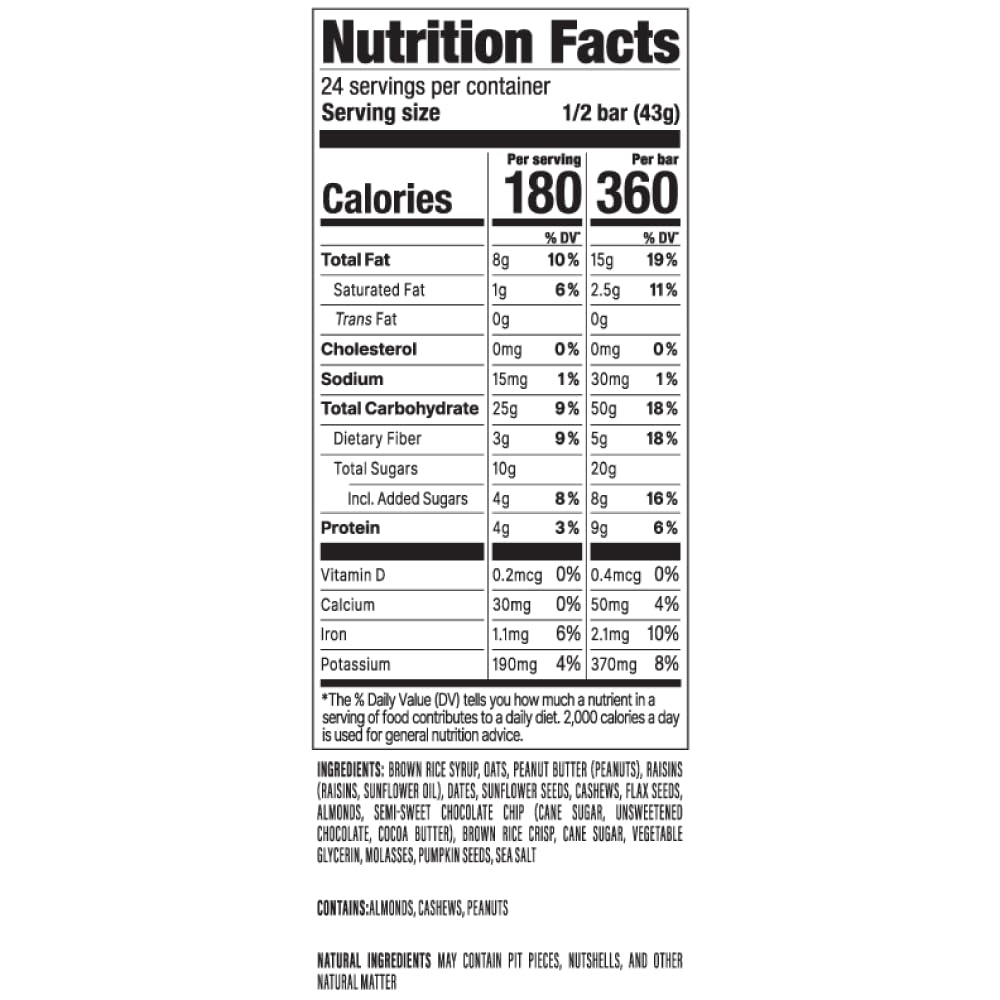 PROBAR MEAL Bar Original Trail Mix : 360 calories pour énergie rapide en déplacement