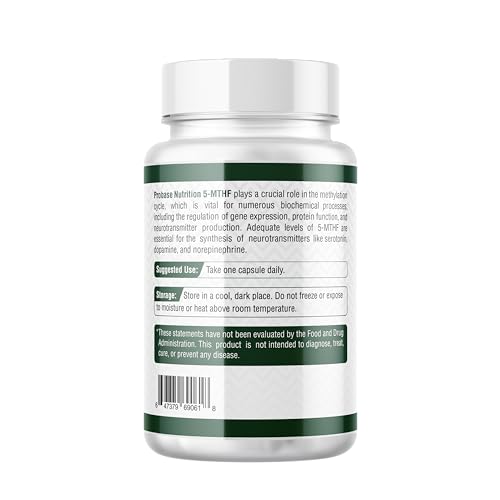 Probase Nutrition L-Methylfolate 60 capsules – Capsules à absorption élevée.